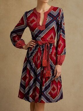 PJ Walsh New York Vintage Polka Dot Geometric 60s 70s Dress ESTIMATED SIZE XS